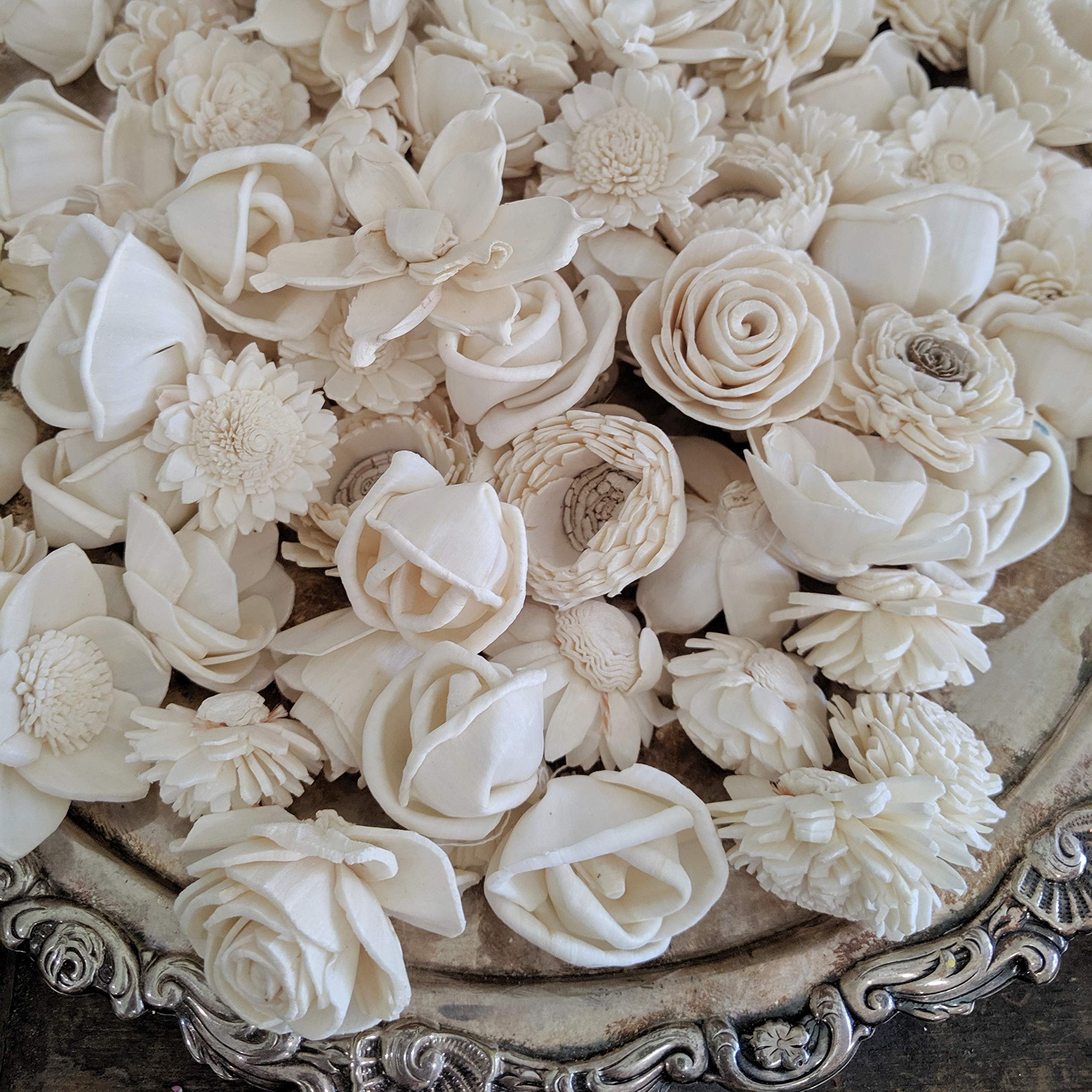 Amazon.com: Mini Sola Wood Flower Assortment - 50 in a Set : Home